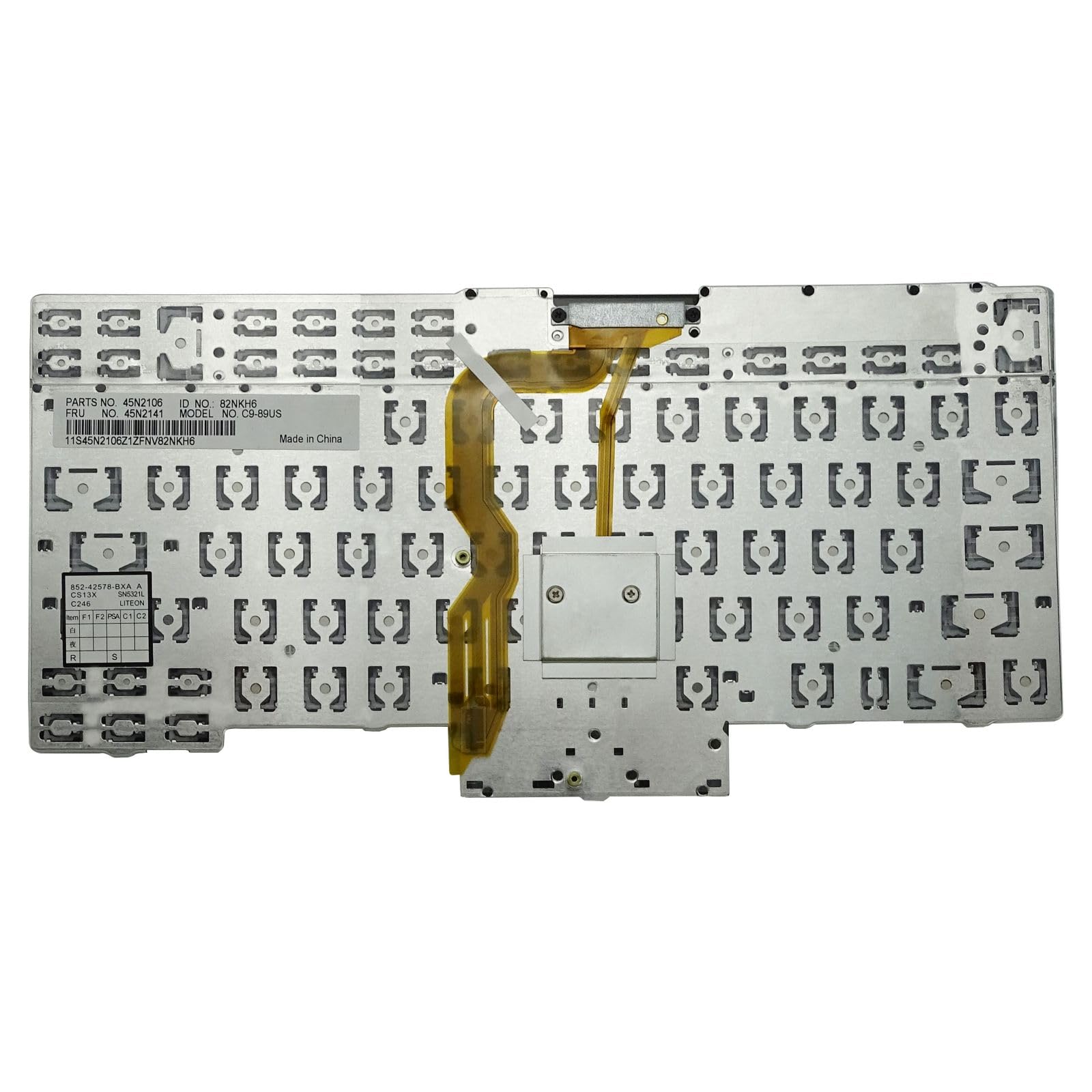 Ersatztastatur ohne Hintergrundbeleuchtung für Lenovo ThinkPad T410 T410S T410i T410Si T420 T420S T420i X220 X220S X220i X220T T510 T510i T520 T520i W510 W5200 (US-Englisch, Nicht