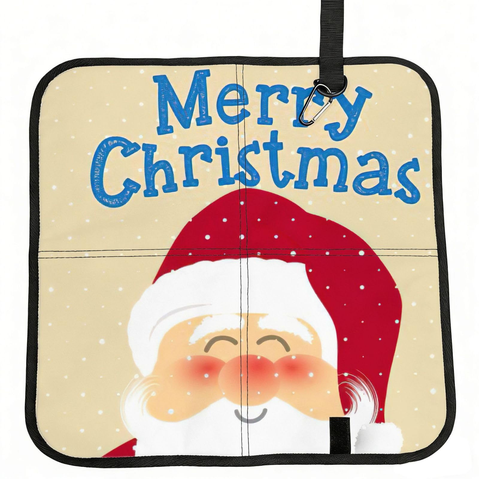 bghdfa Xmas Print Outdoor Sitting Mat Waterproof Oxford Cloth Seat Cushion Folding Foam Camping Seat For Picnic