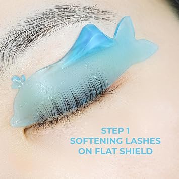 Flat Lash Lift Shields - Glueless & Super Sticky Silicone Pads for Eyelash Perming, Ultra Thin Lash Softening Rods for Easy Korean Lash Lift (Blue)