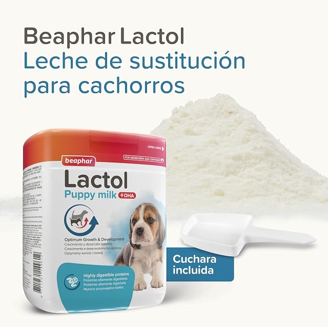 Foto 2 de 8 de Beaphar Lactol Leche de sustitución Cachorros, Perros, Leche en Polvo, Proteína Altamente digestible
