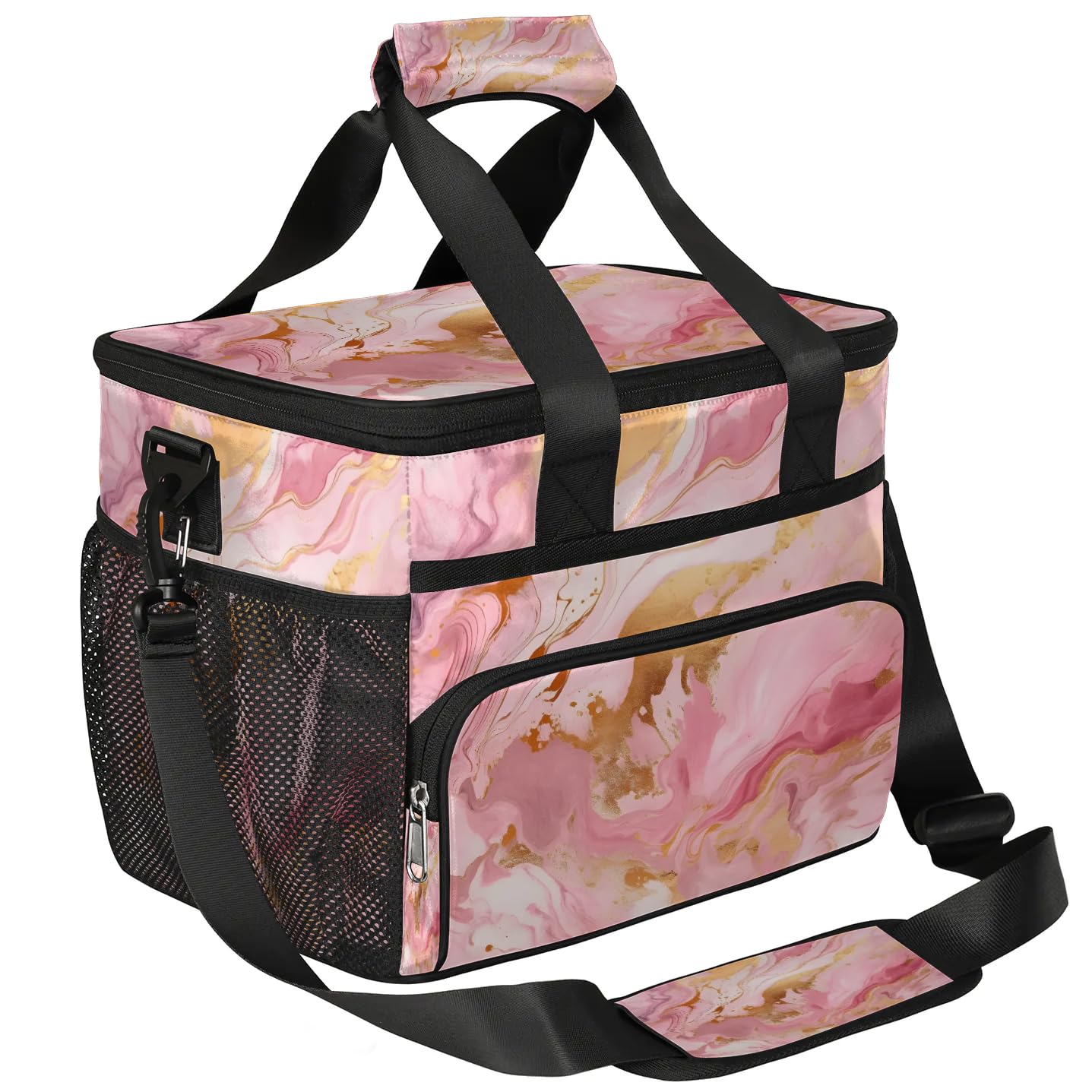 Lunch Box for Men Heavy Duty Insulated Lunch Bag for Women Marble Lunchbox for Adults Lunch Cooler Bag