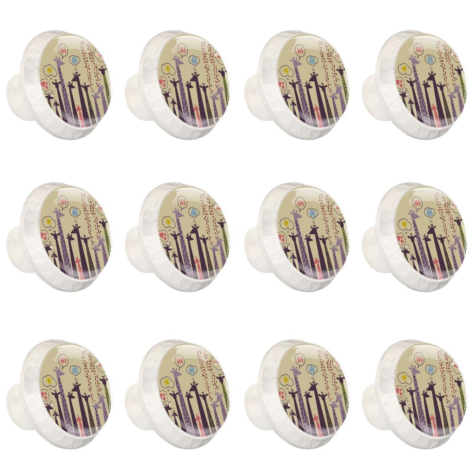 Boutons d'armoire design rond marbré poignées de meuble 1,37 pouces