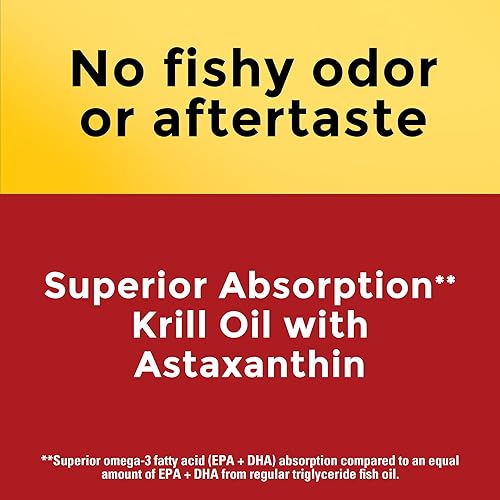 Miniatura 3 de Nature Made Aceite de krill de absorción superior de 500 mg con astaxantina y fosfolípidos, Omega 3s para apoyo a la salud cardíaca, 100 cápsulas