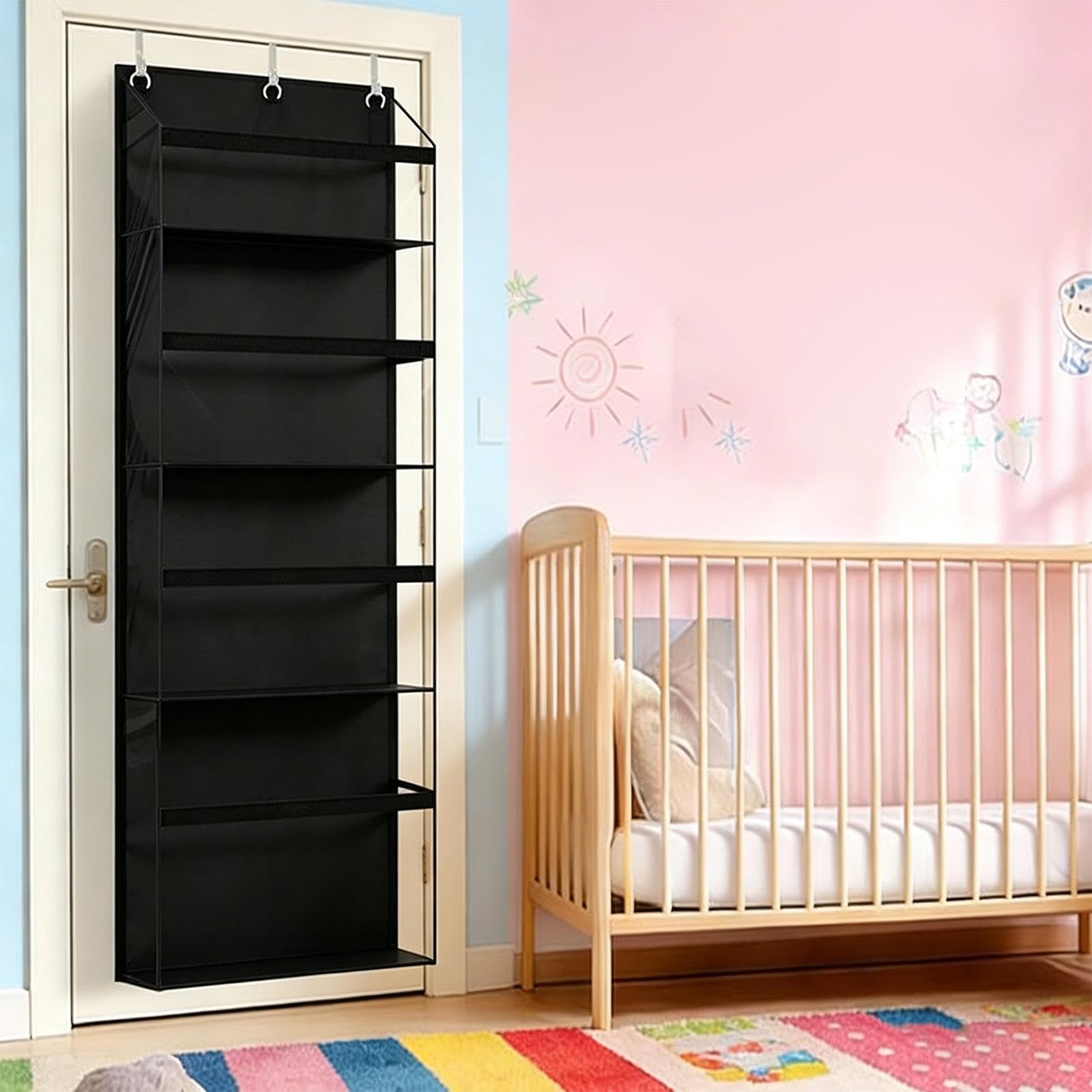Organizer da Porta Mensole a Parete | Scaffale Portapeluche per Camera da Stanza dei Bambini Appartamento Armadio Casa Dormitorio Bambole e Vestiti Ragazze e