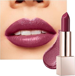 BEAUTY SEARCHER Lipstick, Metallic Shine Finish Lip Balm Glossy Hydrating Nude Velvet Red Long-Lasting Moisturisation Luxury Lip Stick Makeup # 02 Guilty Brown