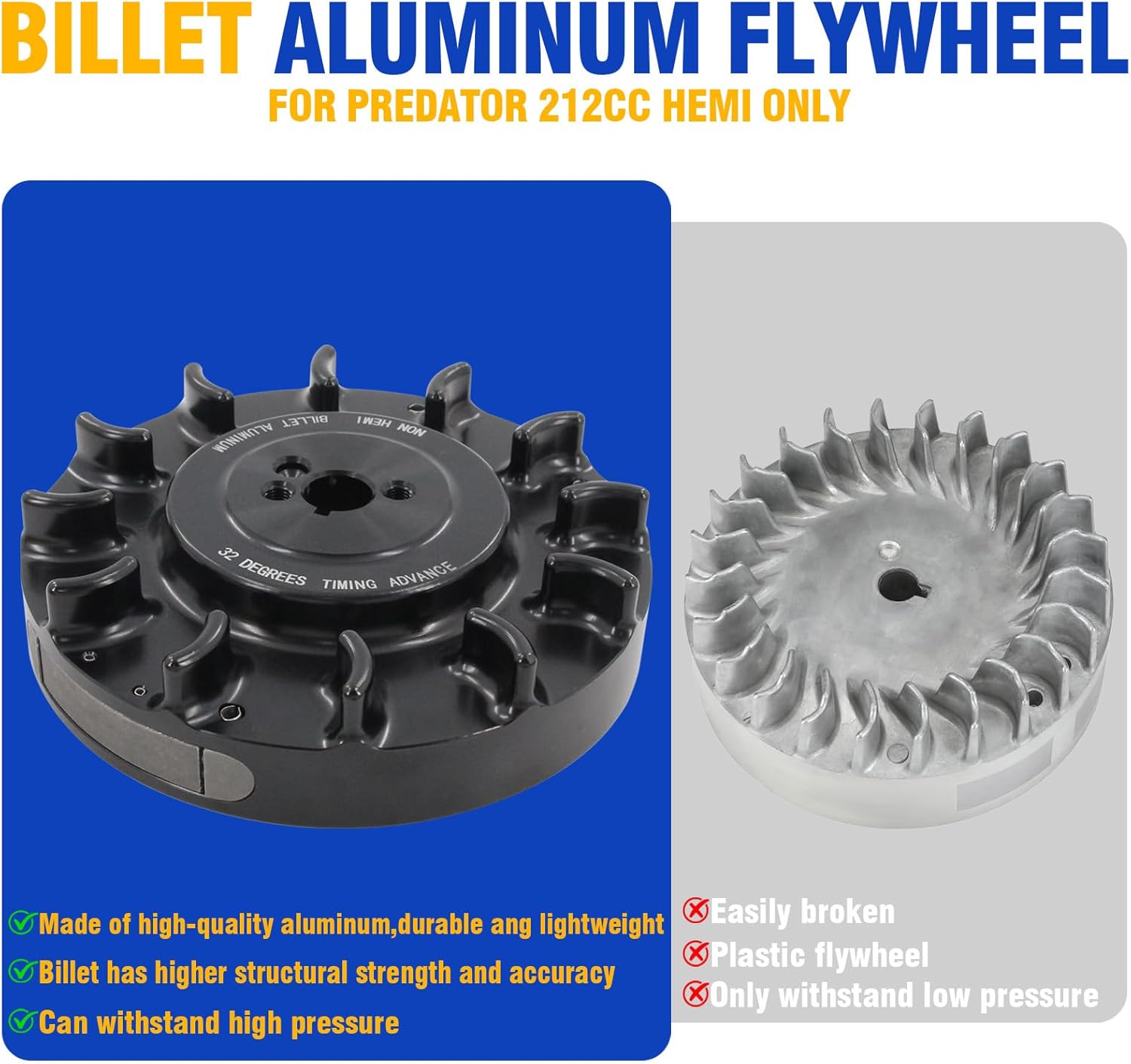 6695 Predator Flywheel Speedway Billet Flywheel For Predator 212cc