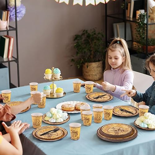 Vista 119 de durony 144 Pieces Sports Themed Paper Plates and Napkins Dinnerware Set Sports Birthday Party Tableware Paper Plates Napkins Forks Serve 24 for