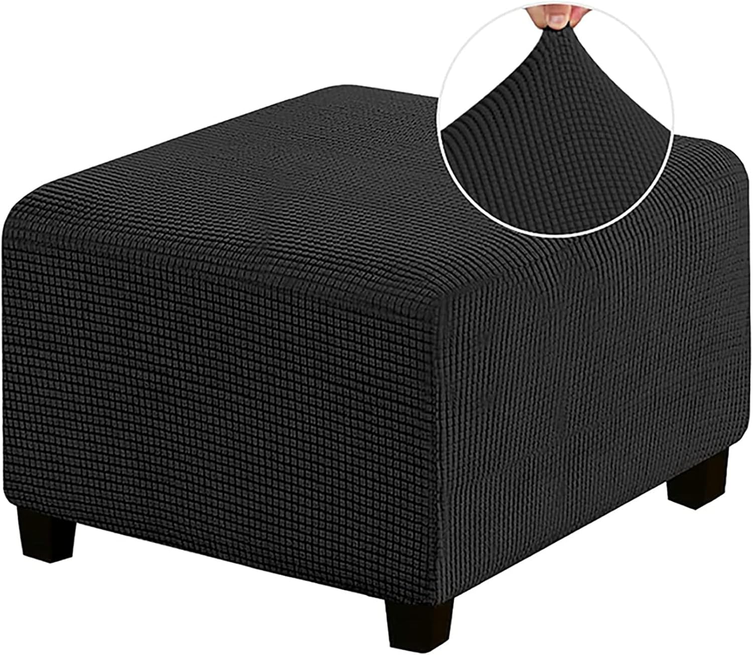Stretch Ottoman Cover Square Ottoman Slipcovers Furniture Protector