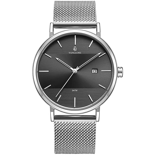 Relógio Masculino De Pulso Minimalista Quartzo Analógico Aço Inoxidável 40mm Vanglore Selecty 3288a