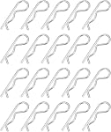 PATIKIL M3 x 60 Kit d'assortiment d'épingle de cotter mm, 30 Pcs Heavy Duty R clips Hardware Pin acier au carbone ressort fixations broche pour remorque de verrouillage Tone argent