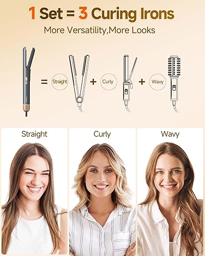 Miniatura 6 de WindBlow Cepillo secador de pelo, alisador 6 en 1, rizadores de envoltura automática para el cabello, profesional 110,000 RPM Magic Multi Styler con