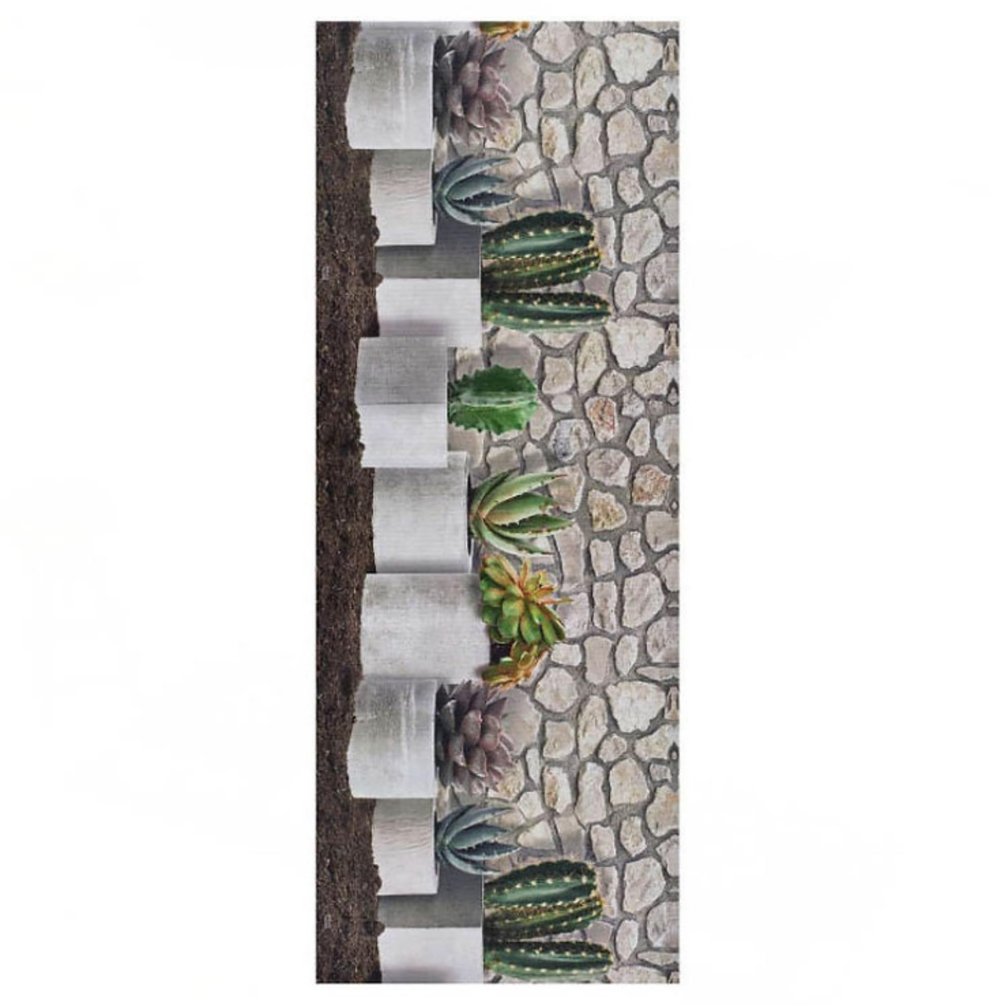 ALFOMBRAS IBERIA | Alfombra Vinílica Pasillo Cactus | Alfombra PVC para Pasillo, Cocina o Salón Antideslizante | Varias Medidas Disponibles | Color: Estampado/Cactus (52 x 150 cm)