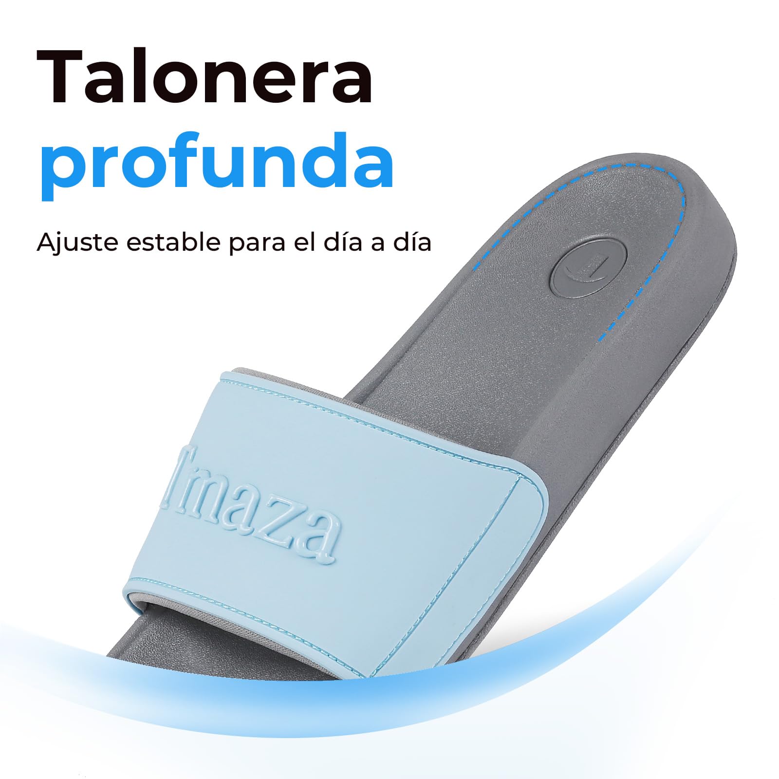 Sandalias Mujer, Chanclas Elegantes con Tira Ancha, Sandalias Planas Cómodas para Casa, Paseo, Verano y Vacaciones 36-42