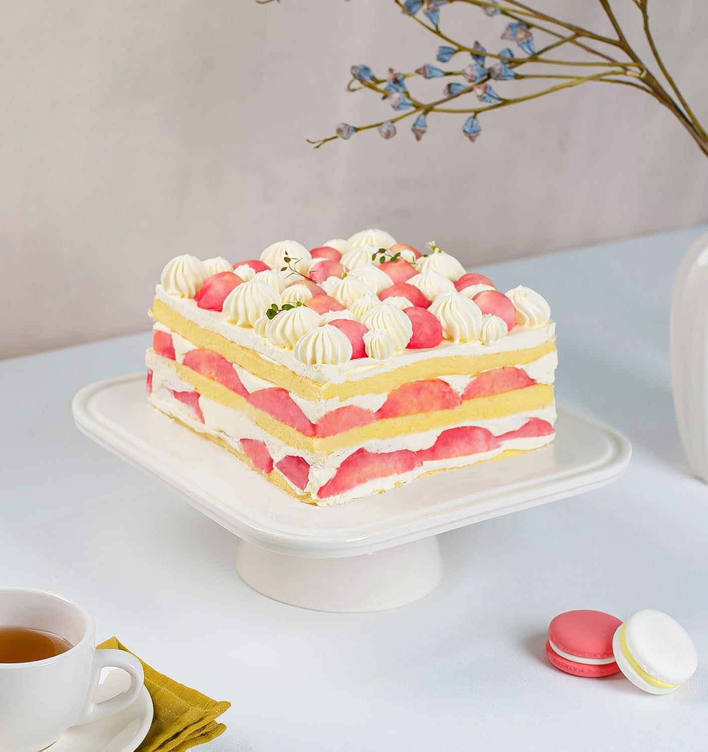 Cake Stands,White Cake Stand 5-in-1 Multi-Purpose Use,Wedding Cake Stand for Serving Platter,Fruit Plate Cake Pedestal Stand Display Dessert Stand for Birthday,Wedding,Party,Baby Shower (10 inch) - Image 8