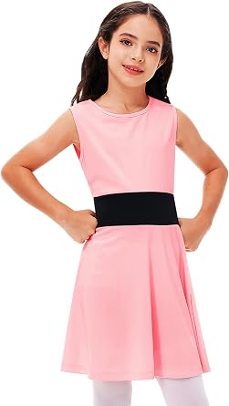 Deerose Girls Halloween Sleeveless Dress Lovely Cartoon Flare Dresses 5-14 Years