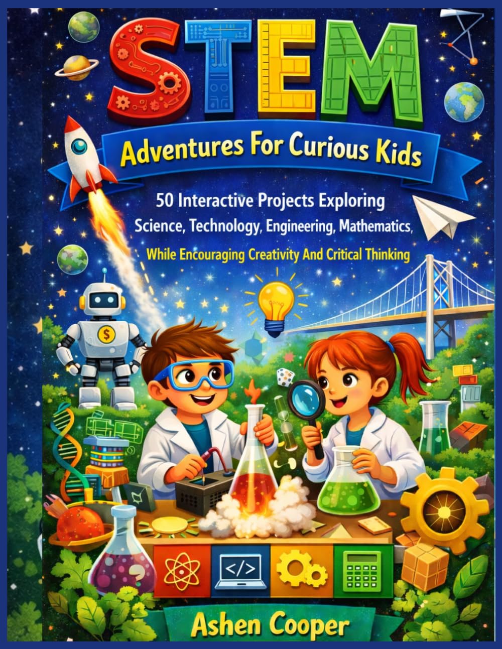 STEM Adventures For Curious Kids: 50 Interactive Projects Exploring Science, Technology, Engineering, Mathematics While Encouraging Creativity And Critical Thinking