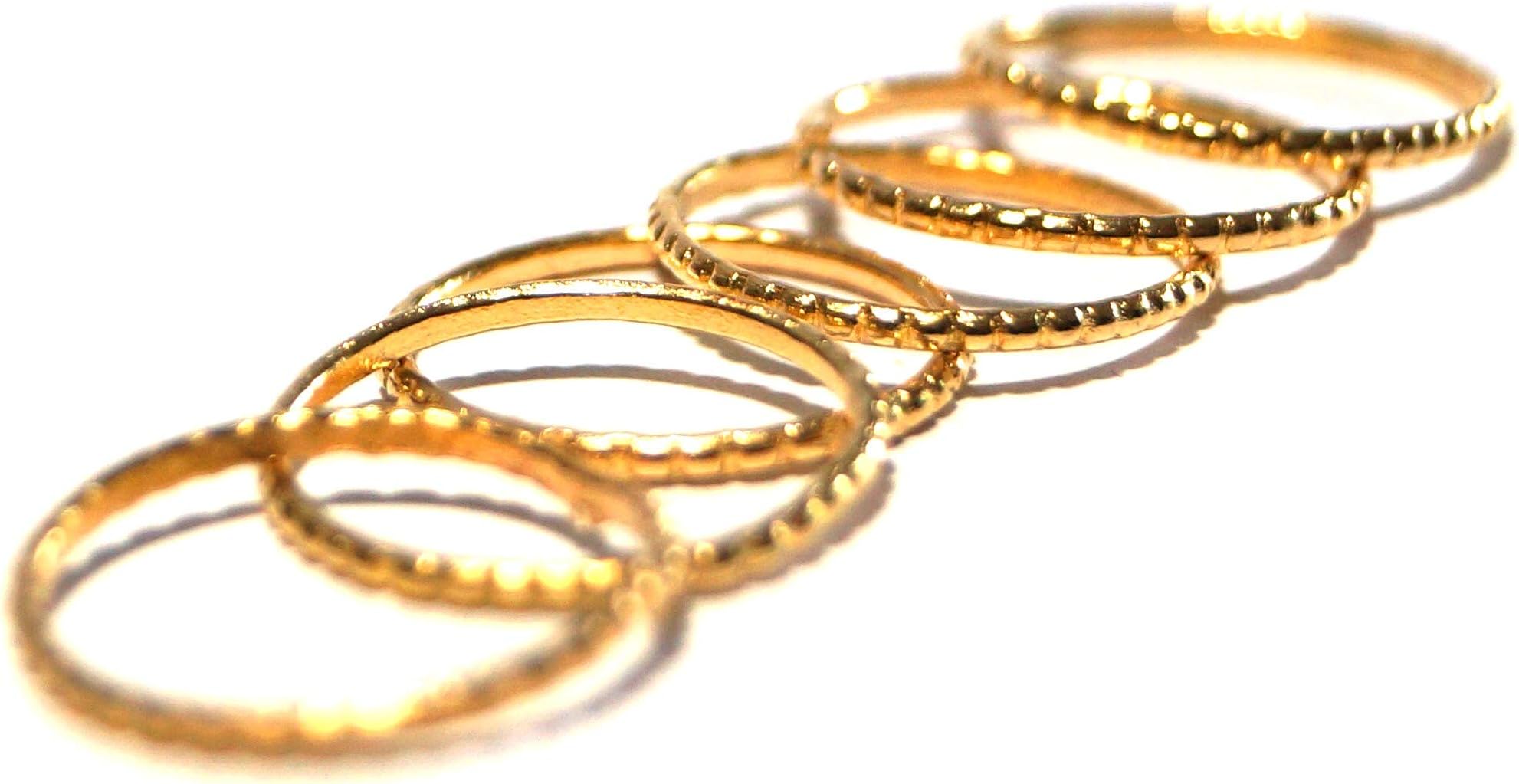 Deccani HandicraftsDaily Use Metal Alloy (Panchaloha) Toe Ring for Women- 6 Number Set Thin Rings