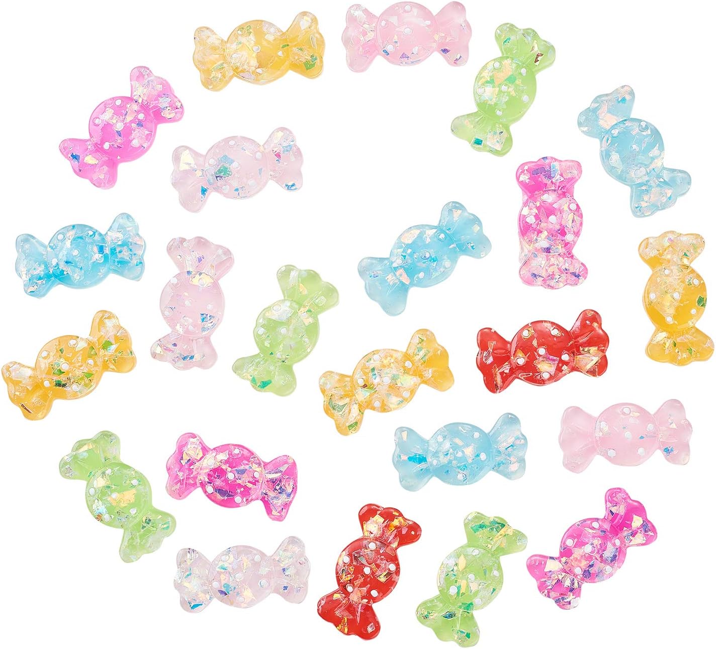 LiQunSweet 200 Pcs Cabochons Paillette Dolphin Marine No-Hole Beads Slices Beads Flatback Buttons for Craft Making Miniature Fairy Garden Phone Case Décor