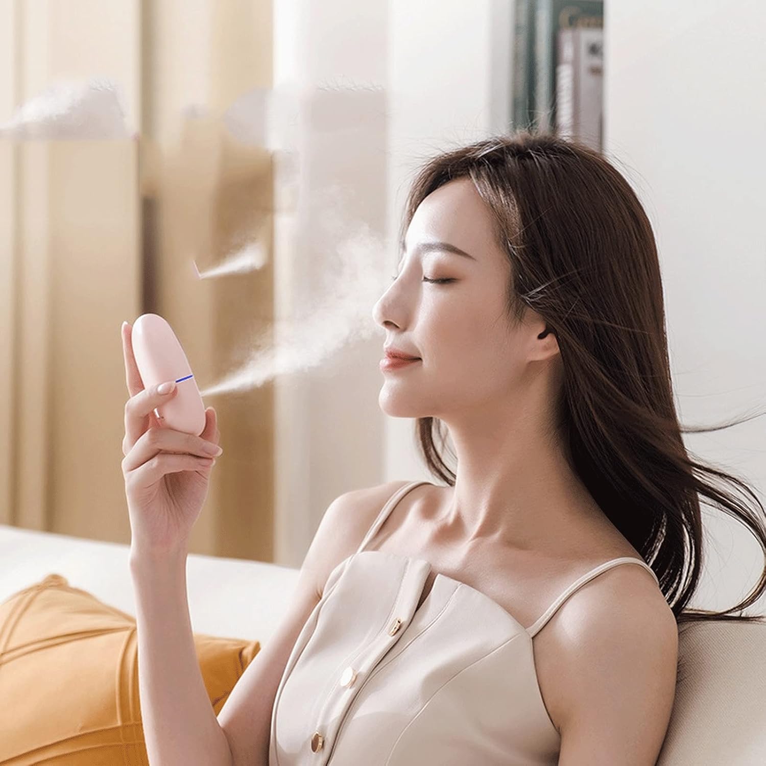 Portable Mini Mist Humidifier - Cosmetic Mirror Moisturizing Instrument USB Portable Mini Facial Moisturizing Moisturizing Beauty Humidifierfor Home Bedroom Office and Travel