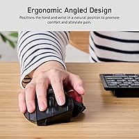 Vista 2 de ELECOM Ratón Trackball Inalámbrico, Ratón Ergonómico, Conexión para 3 Dispositivos, Con Cable (USB), Bluetooth, Ratón Track Ball, Control