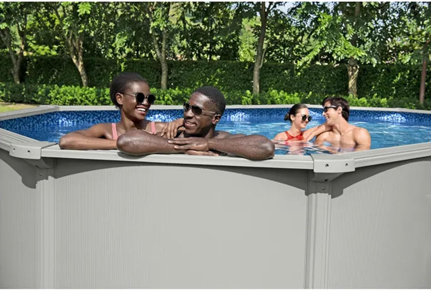 Bestway Hydrium 20' x 12' x 48" Above Ground Pool, Oval Steel Side Wall Frame Outdoor Swimming Pool Set with Sand Filter Pump, Ladder & Accessories