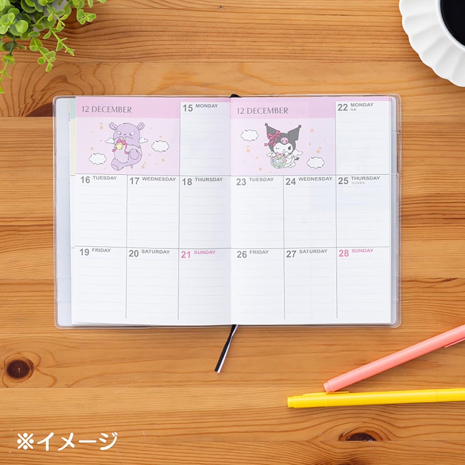 Sanrio 623814 B6 Diary (Block Type) 2026 Kuromi Paper Beginning of October Planner Schedule Notebook - Image 8