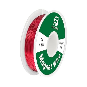 24 AWG-100g Magnet Wire - Enameled Wire - Enameled Magnet Winding Wire Used for Transformers Inductors 100g, 24AWG