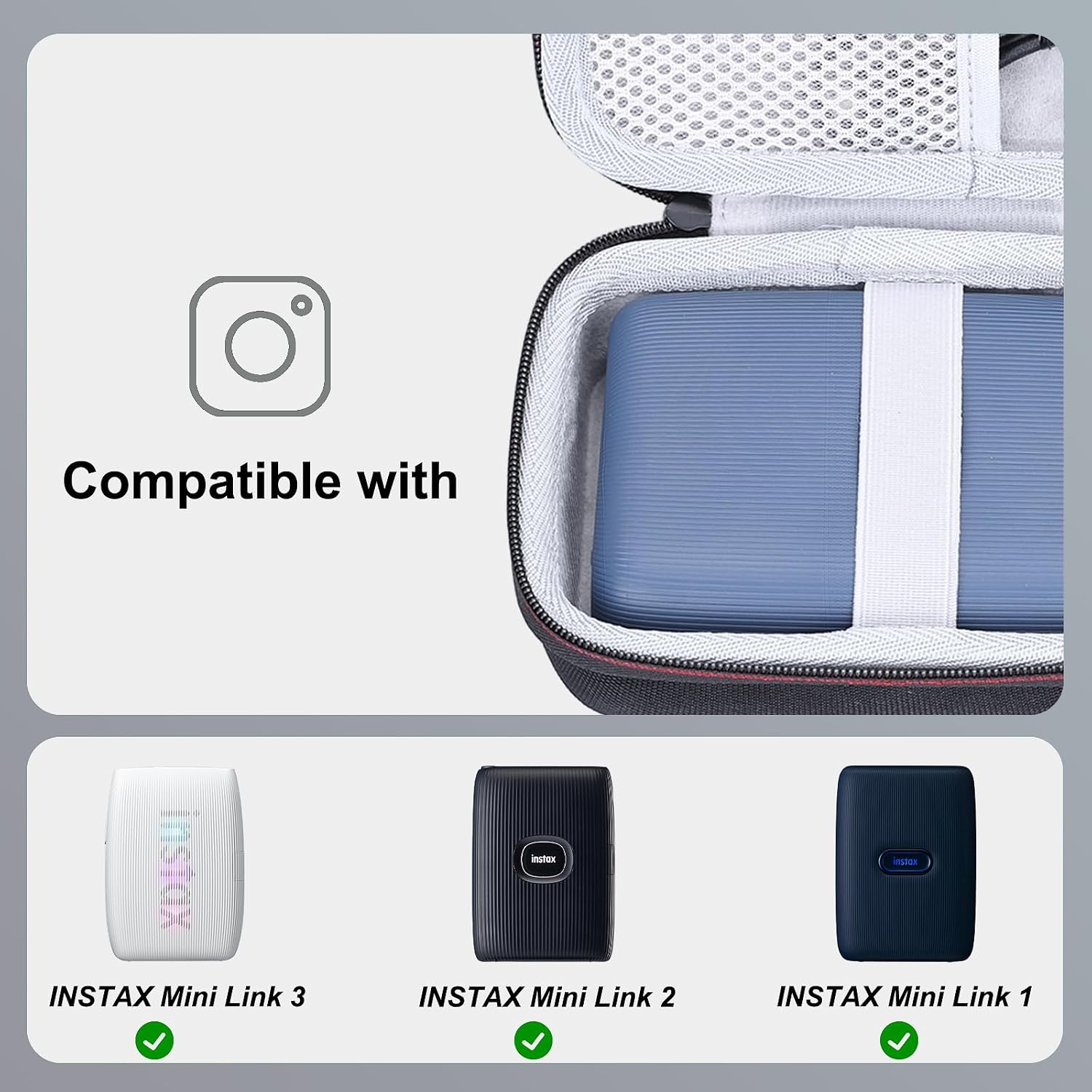 LTGEM Case for Fujifilm Instax Mini Link 3/2/1 Smartphone Printer image 2