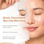 PLANTIFIQUE Korean Face Mask, 5-Pack with Peach Extract, Vitamin C, Hyaluronic Acid - Hydrating & Rejuvenating Sheet Masks - Masque Visage All Skin Types