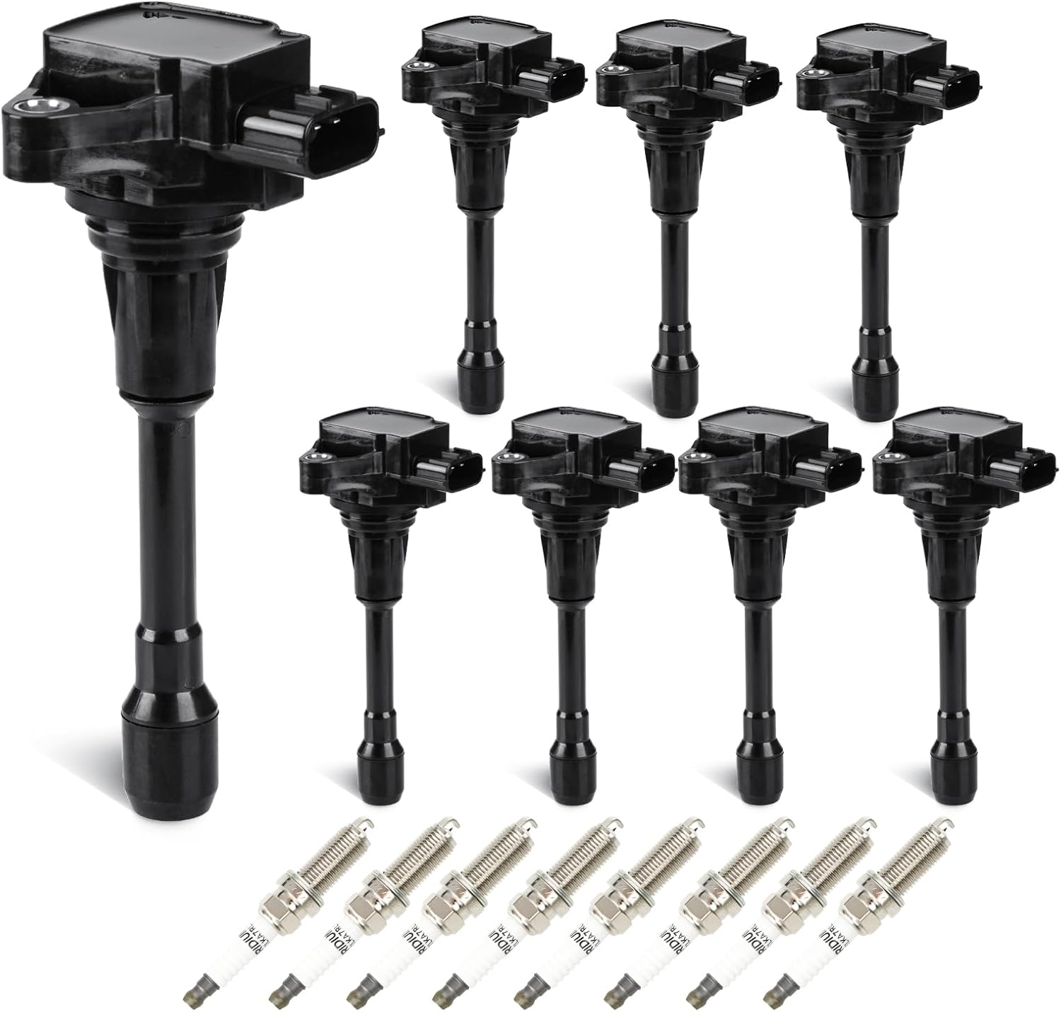 Set of 8 Ignition Coils Pack 8 Iridum Spark Plugs