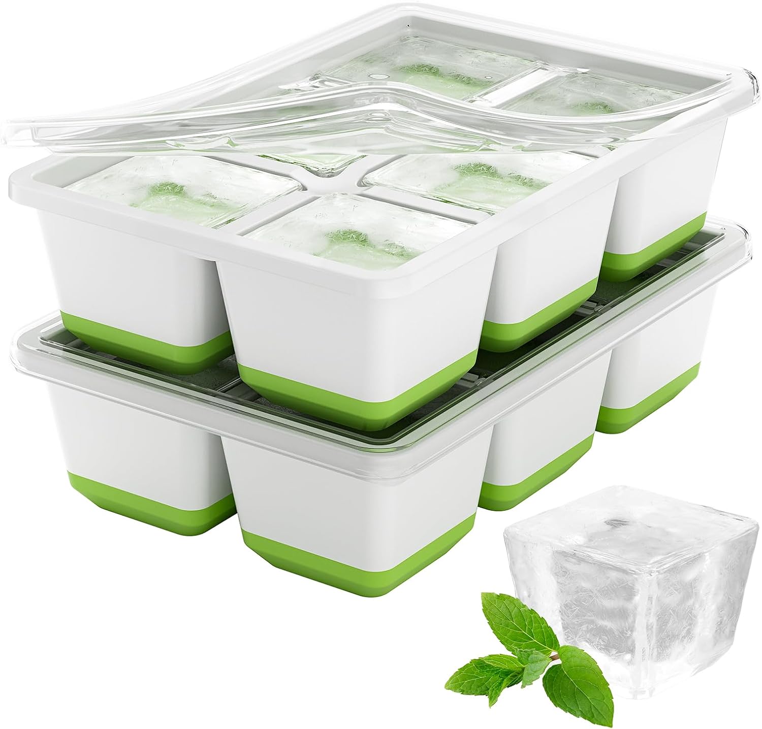 Lar Ice Cube s, Whiskey Square Ice s, 1.8 Inch Big Ice Cube Tray