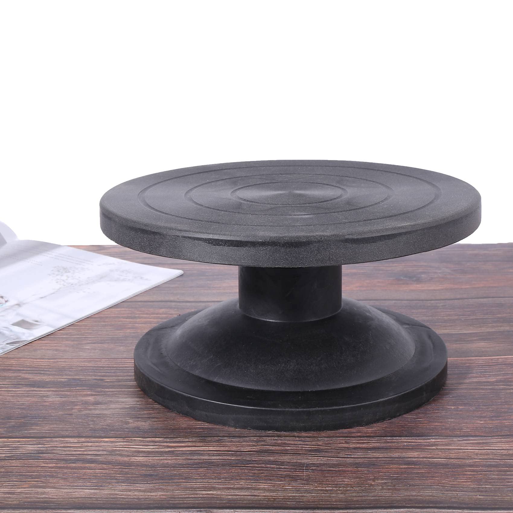 Giratorio Escultura de Arcilla Giratoria CeráMica de Modelado Tocadiscos MultifuncióN Placa Giratoria Mesa de Talla Rueda de CeráMica Negro