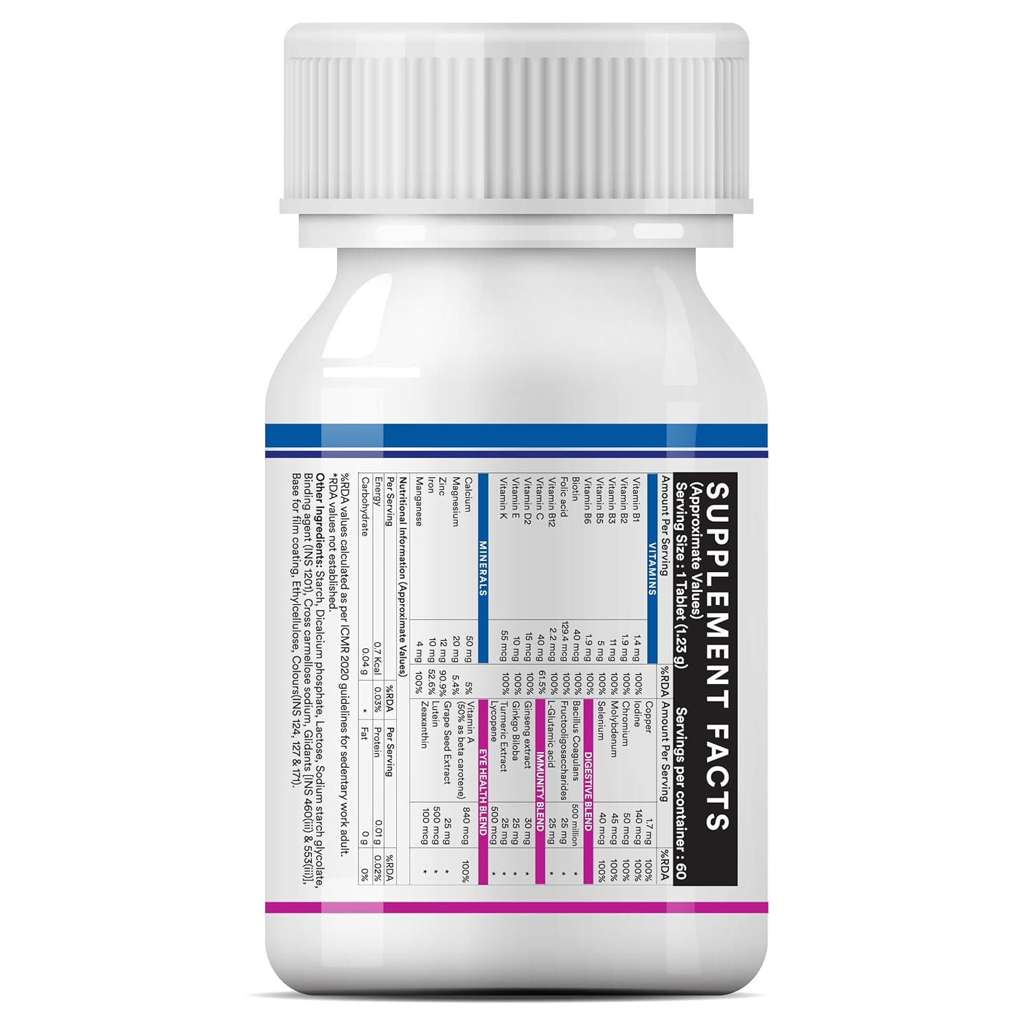 INLIFE Multivitamin Tablets For Men & Women with Ginseng & Prebiotic Probiotic | Multivitamin Supplement with Vitamin B12, C, D, E, Zinc & Biotin Nutrition Tablet - 60 Tablets (Pack of 1, 60) (Adult) INLIFE Multivitamin Tablets For Men & Women with Ginseng & Prebiotic Probiotic | Multivitamin Supplement with Vitamin B12, C, D, E, Zinc & Biotin Nutrition Tablet - 60 Tablets (Pack of 1, 60) (Adult)