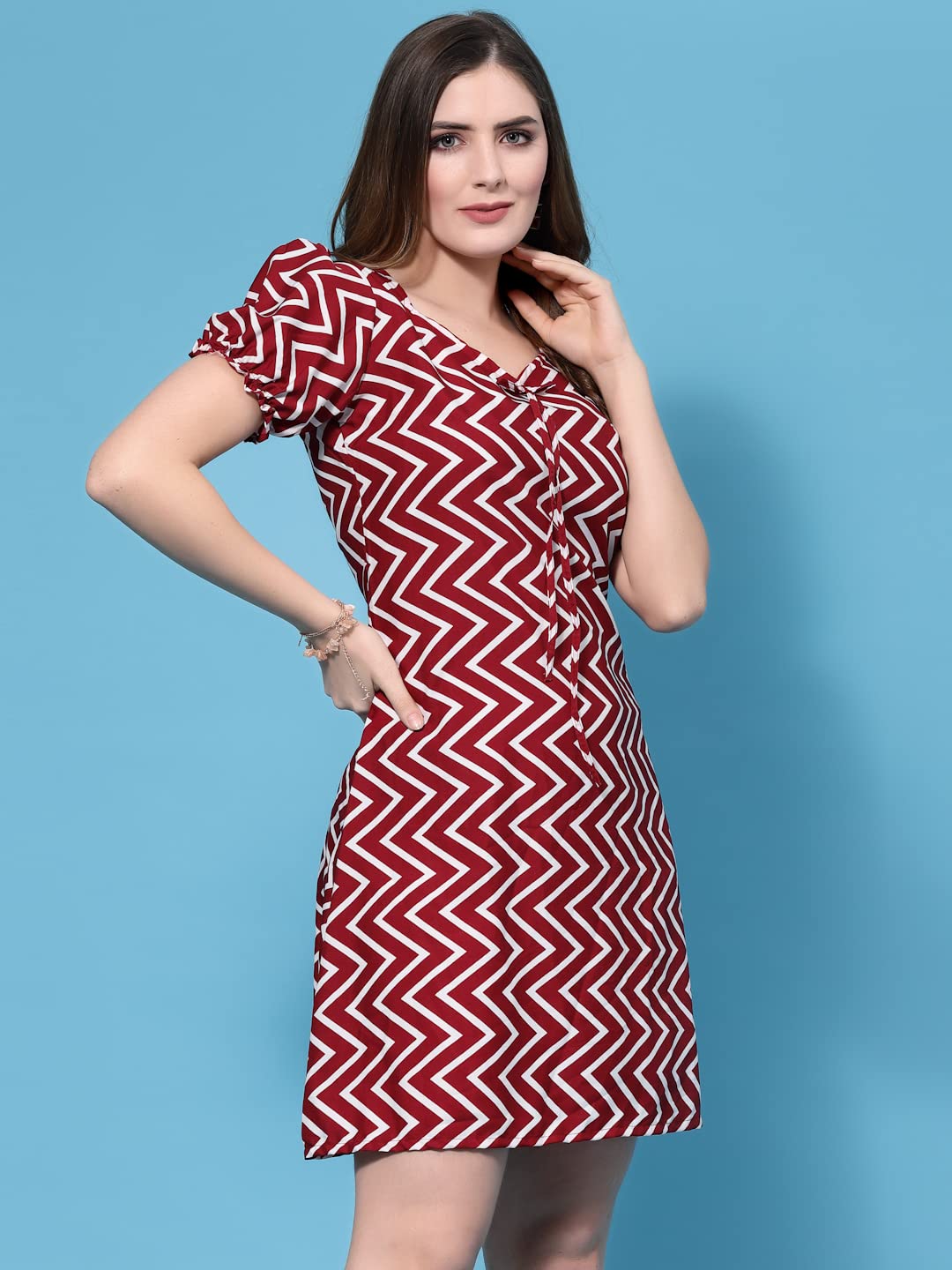 Oomph Dress For Women Stylish| Summer Vacation Style |Floral Print Puff Sleeve Dress | Lightweight Flared Maxi For Casual & Holiday Wear