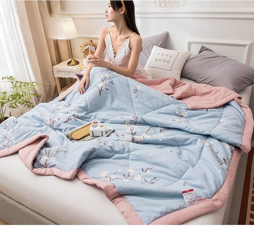 Amazon｜肌掛け布団 キルトケット 綿100％ ふんわり 身体にやさしく