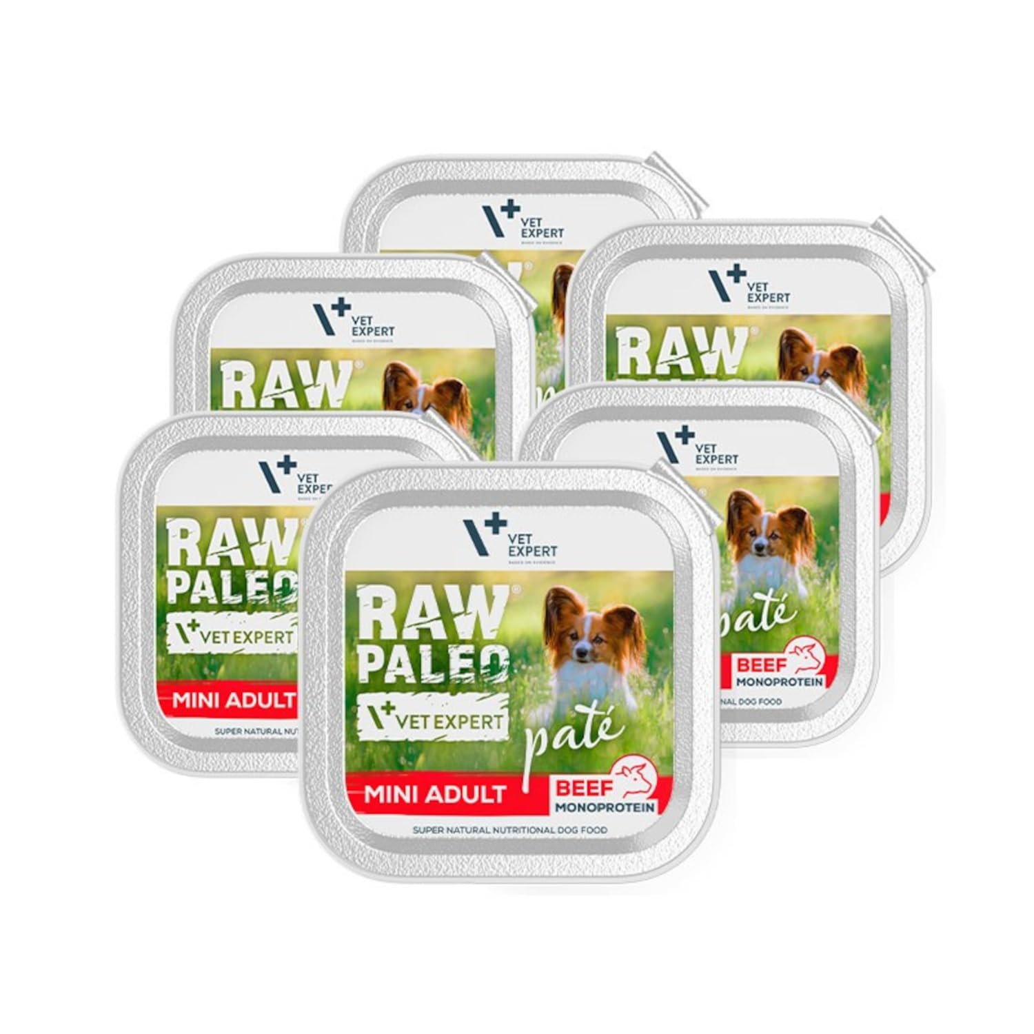 PATE MINI ADULT BEEF 6x150g - mokra karma dla psów dorosłych - wołowina