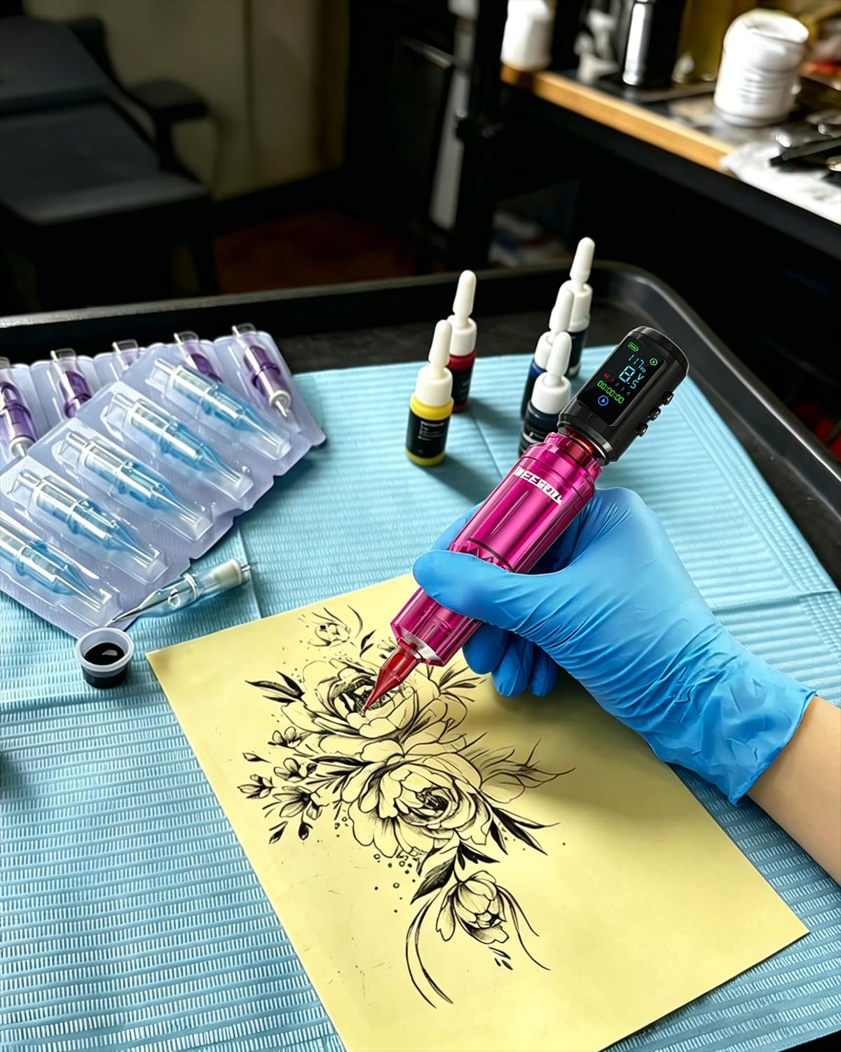 Neebol Wireless Tattoo Gun Kit for Beginners and Artists