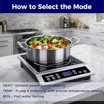 OSTBA Portable Induction Cooktop 1800W, Countertop Induction Burner