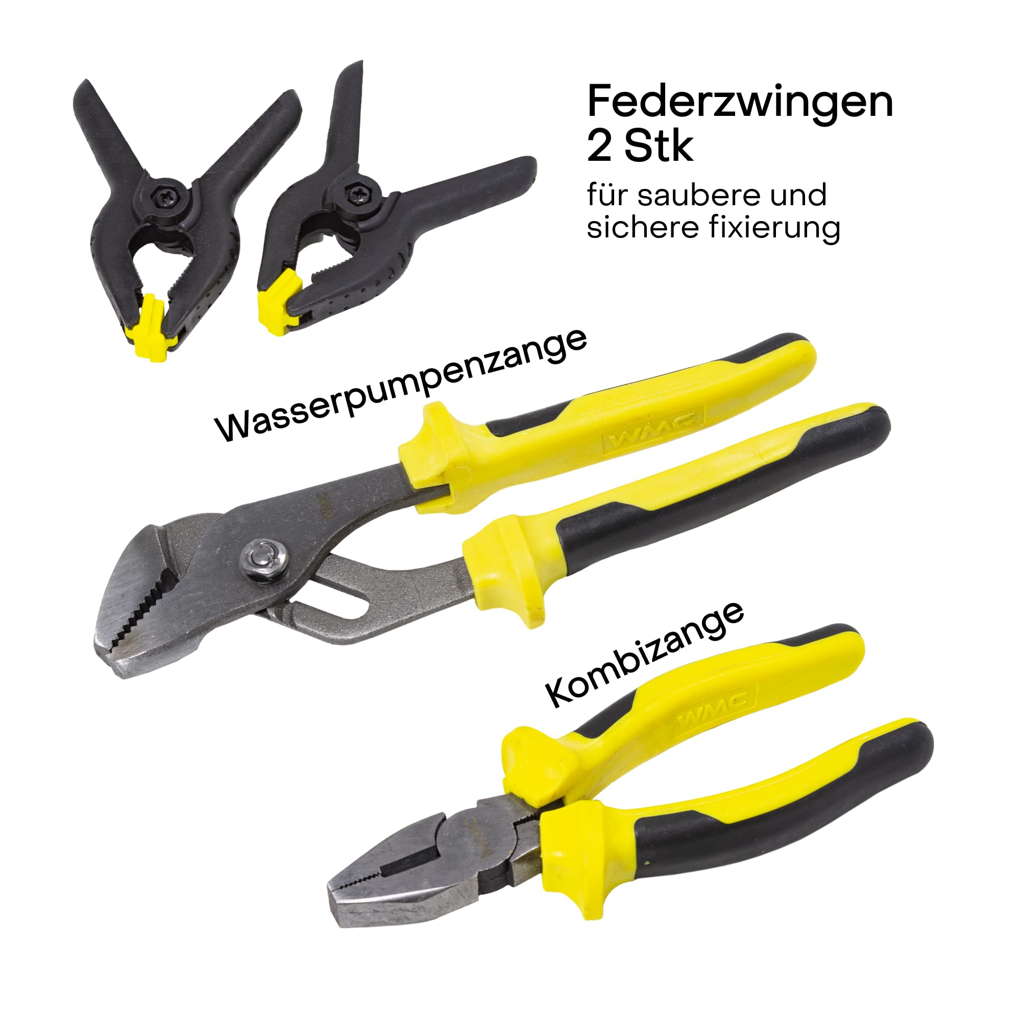 WMC TOOLS Zestaw narzędzi uniwersalny 1200-częściowy 1/4 cala w walizce - Stal Cr-V, 9 nasadek 5-13 mm, 48 bitów, młotek, kombinerki 150 mm, suwmiarka, zestaw dla elektryka, do domu