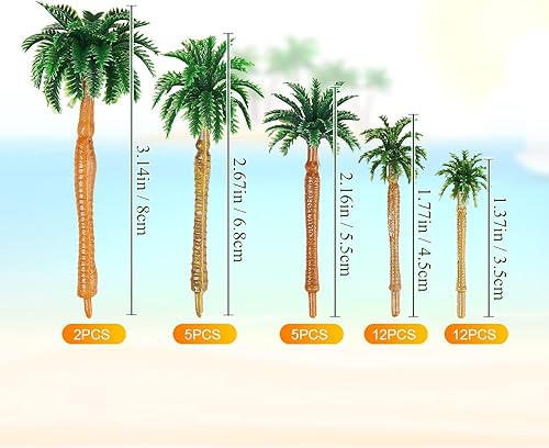 Miniatura 4 de Las decoraciones para tartas de verano del océano incluyen decoraciones para tartas de tabla de surf y decoración de plástico verde para tablas de