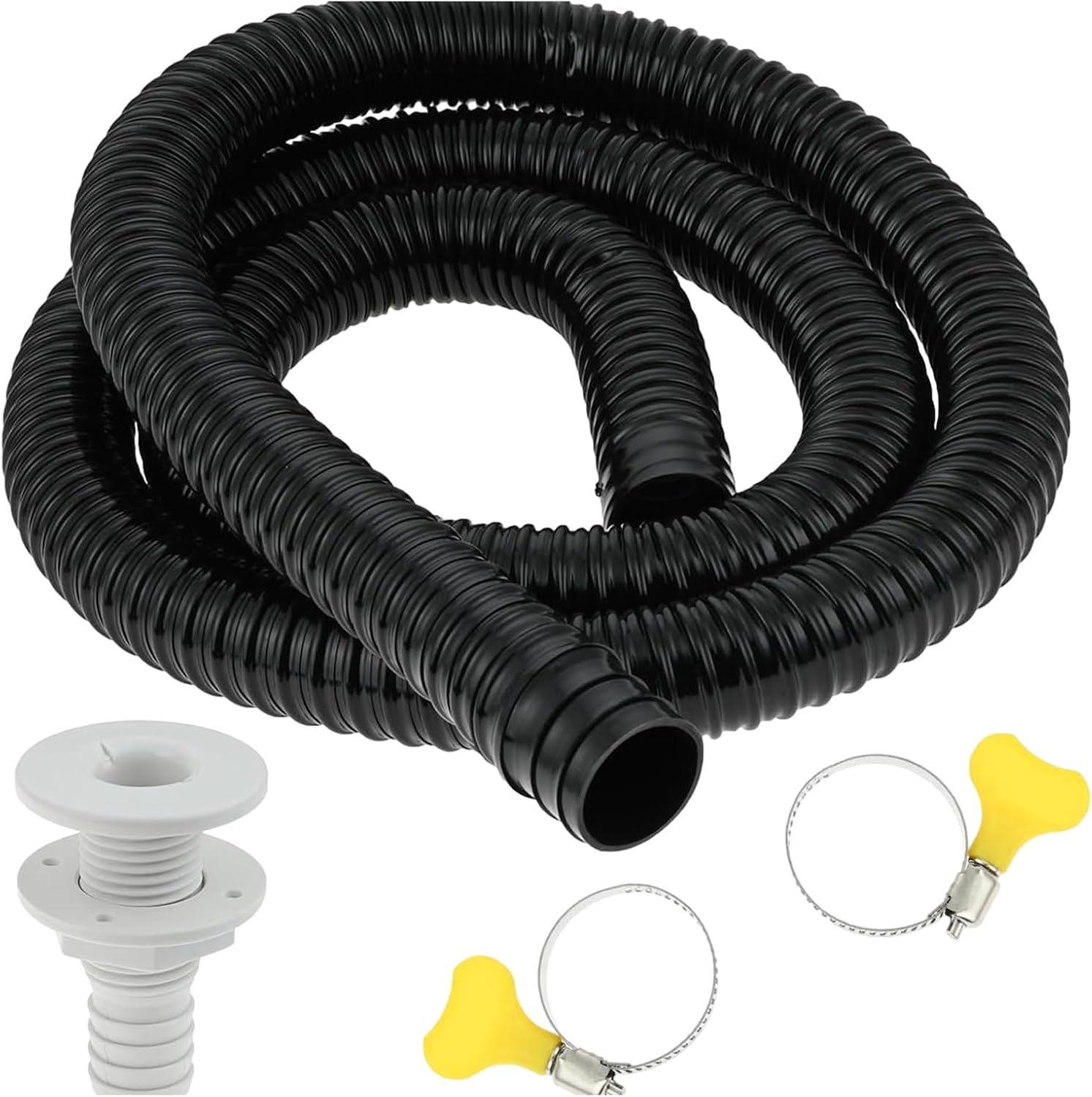Annewi Bilge Pump Hose, 11/8Inch with Hose Clamps & Thru