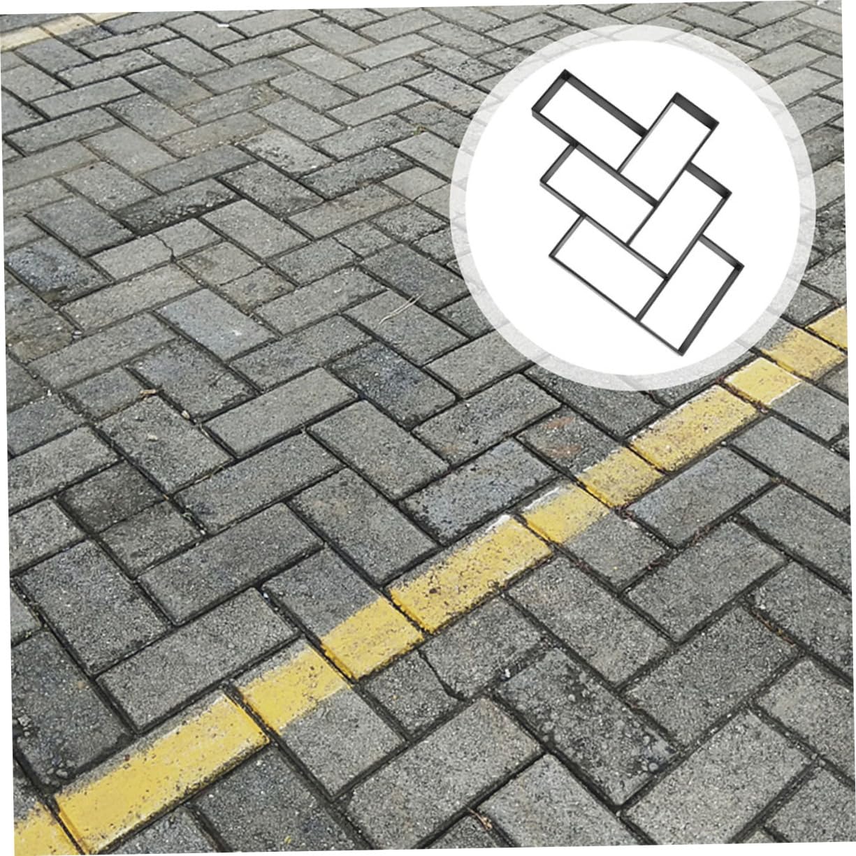 Happyyami Prostokątna Forma Do Murowania Wyrób Cegieł Plastikowa Nawierzchnia Plastikowa Cegła DIY Kolorowe Formy Do Cegieł Kamienie Chodnikowe Do Ścieżki DIY Formy Do Cegieł Do Ścieżek