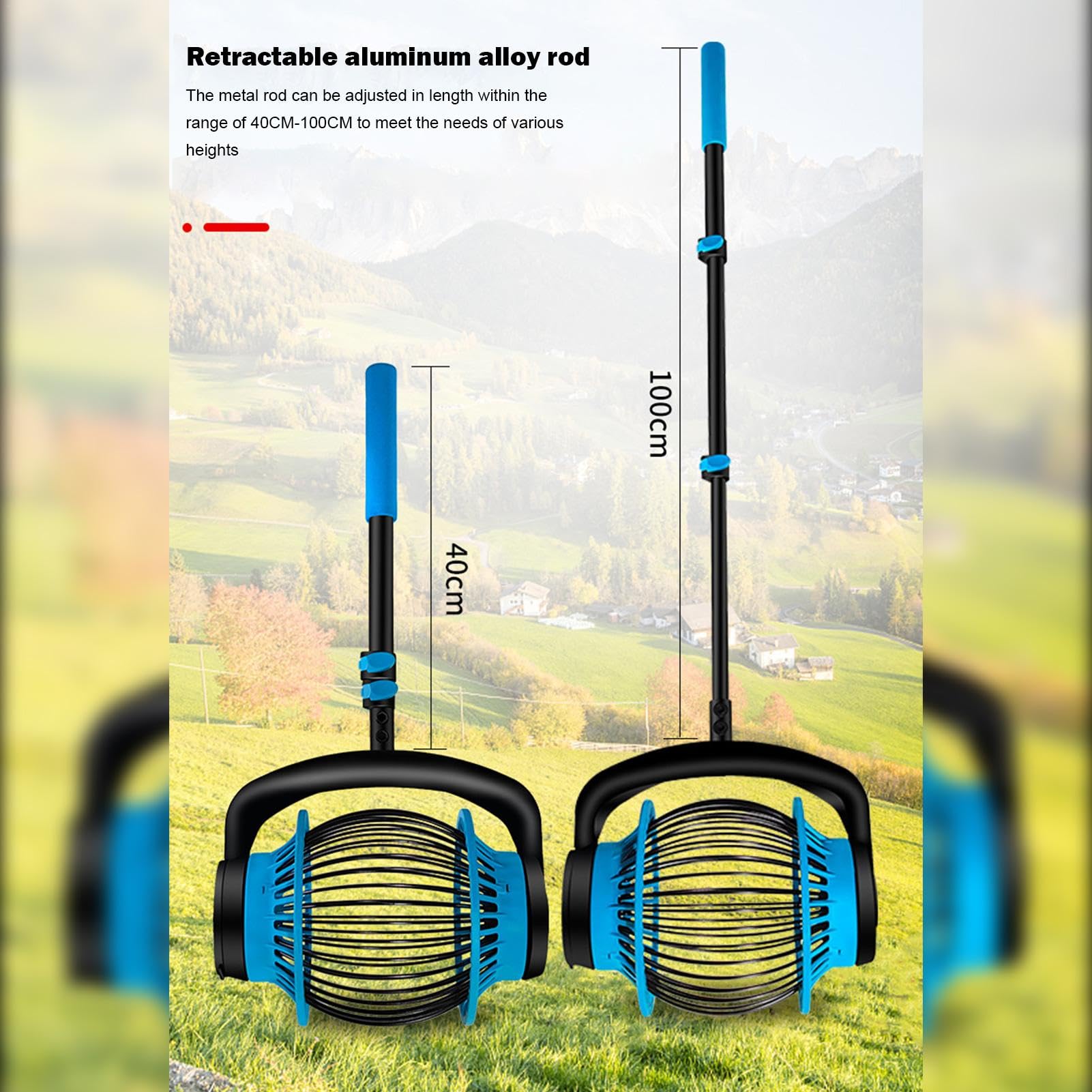 Recolector de nueces retráctil, recogedor de conos de pino rodante | recogedor rápido para nueces, castañas, bellotas, pelotas de golf