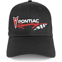 Black Cap for Pontiac Owners, Embroidered Pontiac Racing Logo Hat