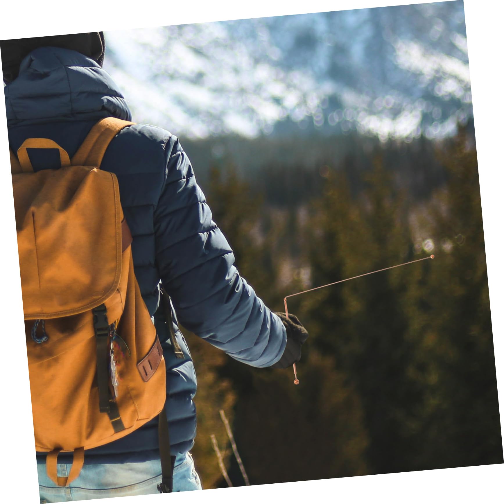 ERINGOGO 2pcs Portable Dowsing Rods Paranormal Divining Rod Divining Rods for Water Divining Accessories Divination Tools Treasure Divining Rods Long Dowsing Rod Copper Household Energy Bar