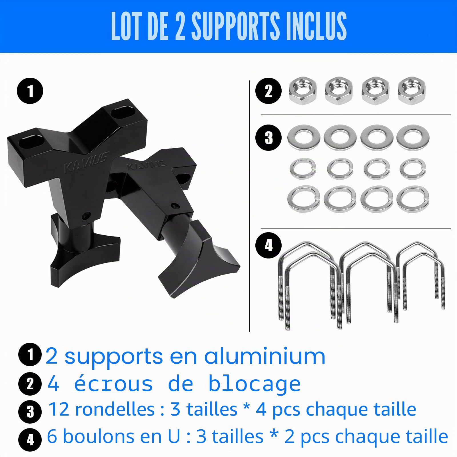 Support de cric de Levage élevé, Support de Tube de 1 à 2,5 Pouces, Compatible avec Jeep RZR Offroad Polaris Universel pour véhicule Camion, Montage de cric de Levage Haut réglable
