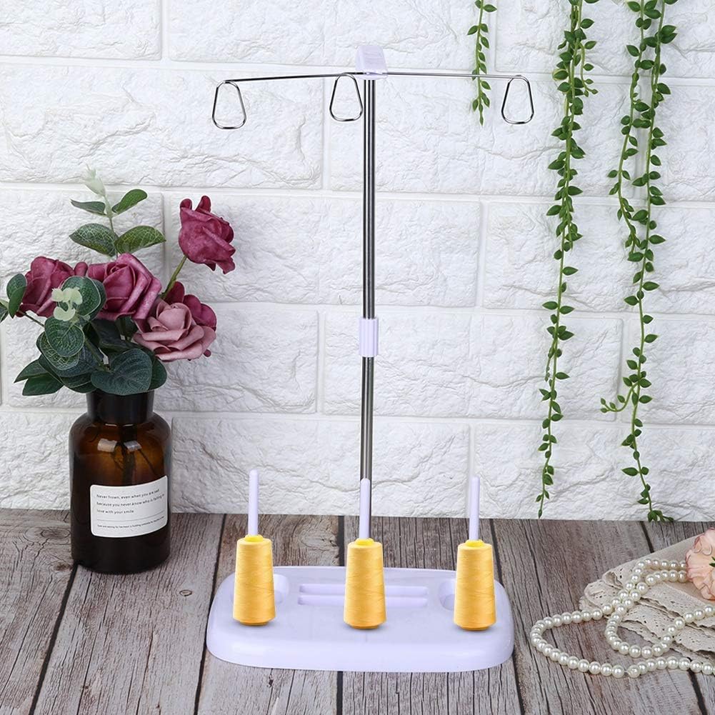 15 Bobbins Sewing Thread Holder, Spool Stand Embroidery Thread with Large Space for Sewing Machine Green or Purple (Violet)