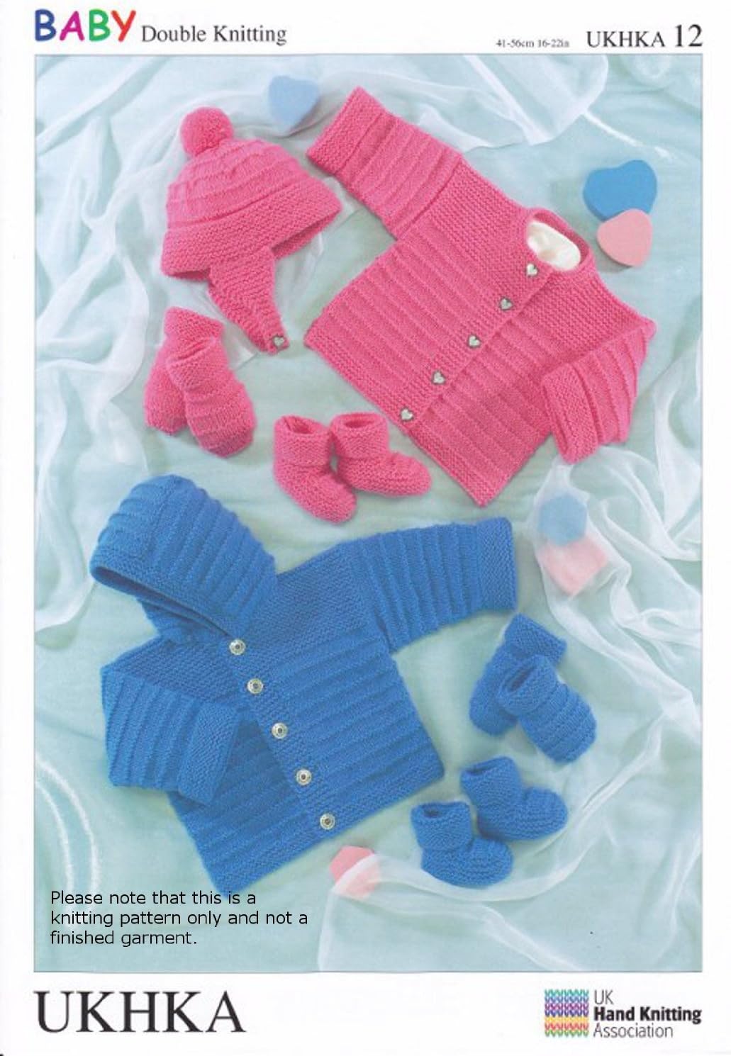 Knitting Pattern for Baby and Toddler's Hooded Jacket, Cardigan, Hats, Shoes and Mittens. Create Clothing for Children Between 0 Months - 2 Years Old. Pattern Number: UKHKA12