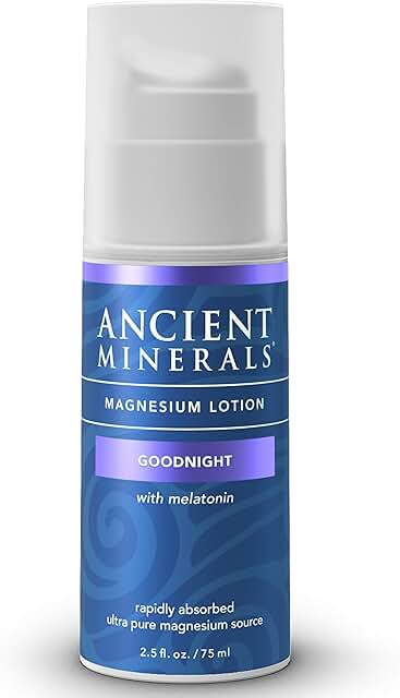 Ancient Minerals Magnesium Lotion Goodnight night cream contains melatonin with magnesium chloride and OptiMSM a topical n...
