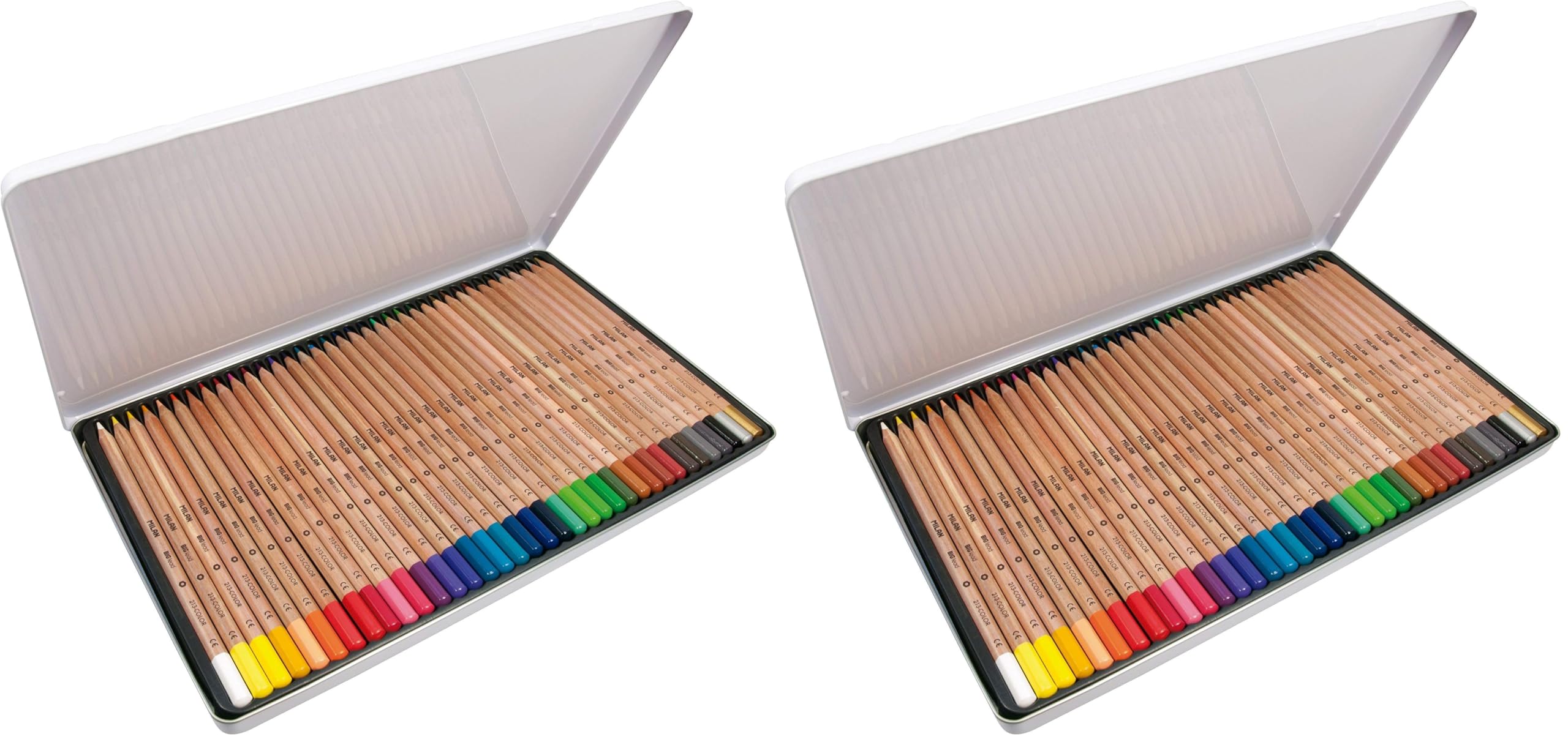 Lápices de colores para colorear mandalas y dibujos en pack de 2 cajas metálicas multicolor 6